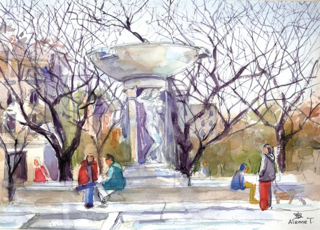 Dupont Circle - Snow 1